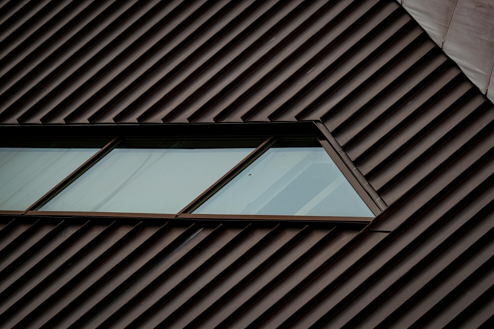 Modern Adelaide Colorbond steel roof in Monument with skylight close-up